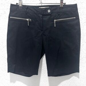 MICHAEL Michael Kors Black Bermuda Shorts 9” inseam with Tailored Fit size 4